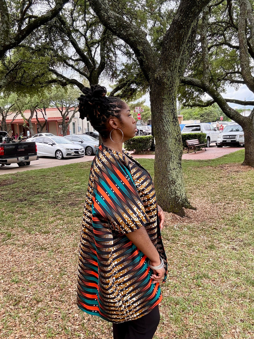 AMARA Vibrant African Print Kimono Jacket – Multicolor Ankara Open Front Duster