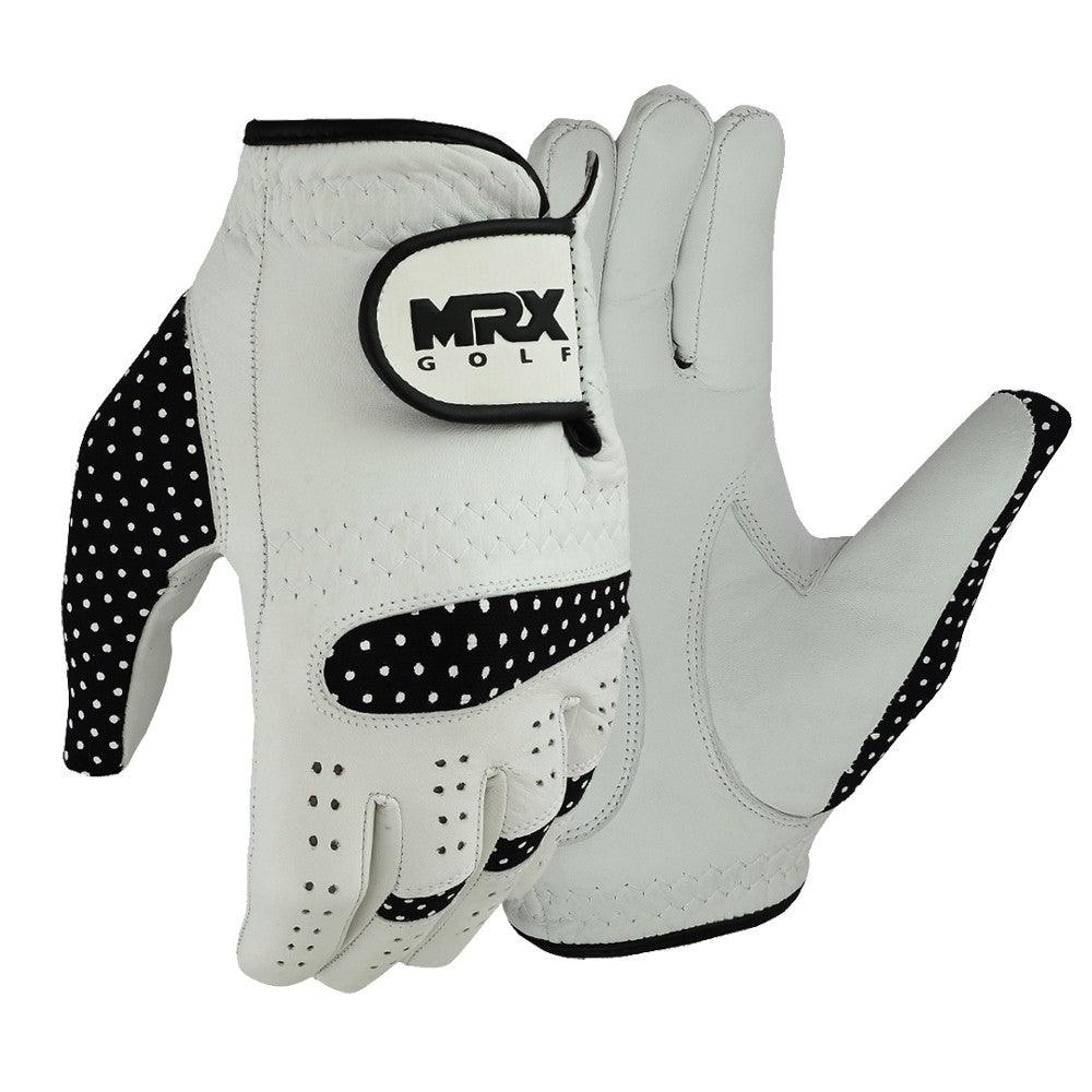 New Women Golf Gloves Cabretta Leather White Black