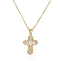 Diamond Gothic Holy Cross Necklace