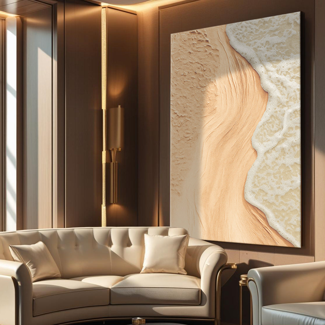 Beige Beach Coastal Wall Art