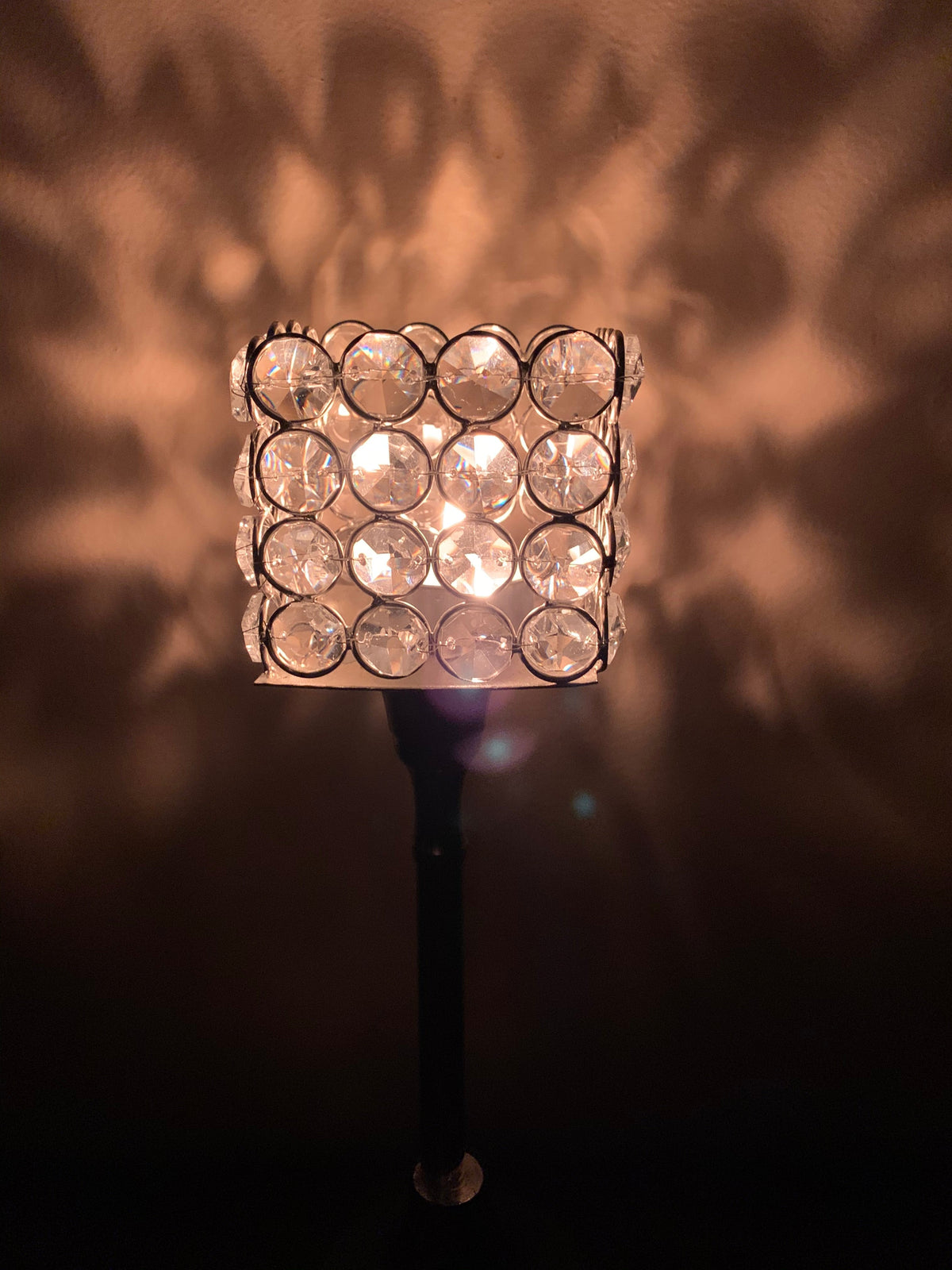 Hurricane Crystal Candle Holder (Square, 10")