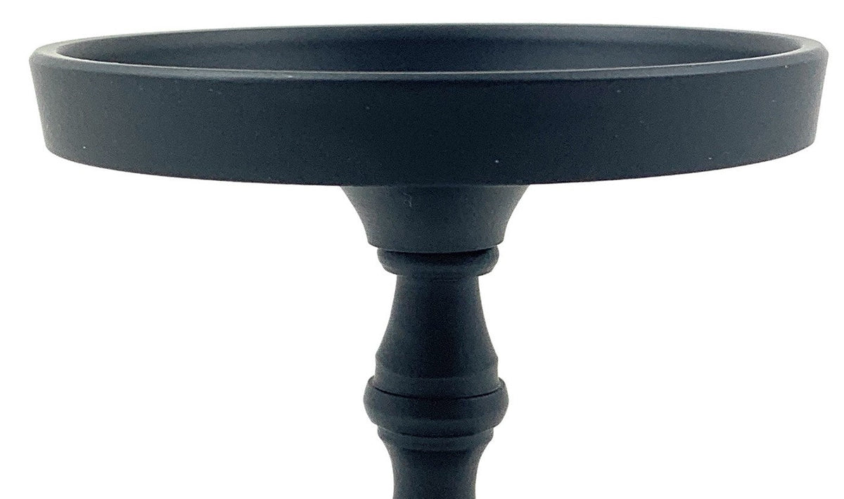 Vibhsa Pillar Candle Holder - Matte Black (4.5"H)