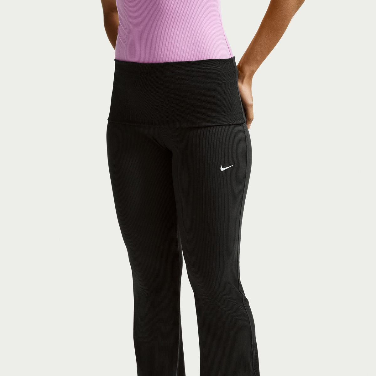 Nike Womens Chill Knit Tight Ribbed Pants - Black