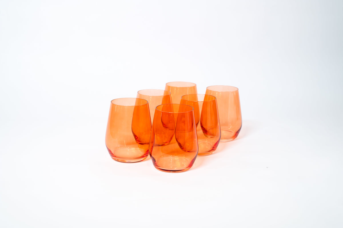 Aperol Orange - Stemless Colored Wine Glass