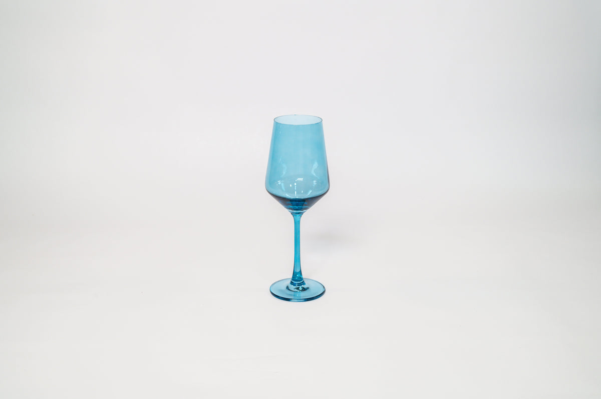 Blue Lagoon - Stemless Colored Wine Glass