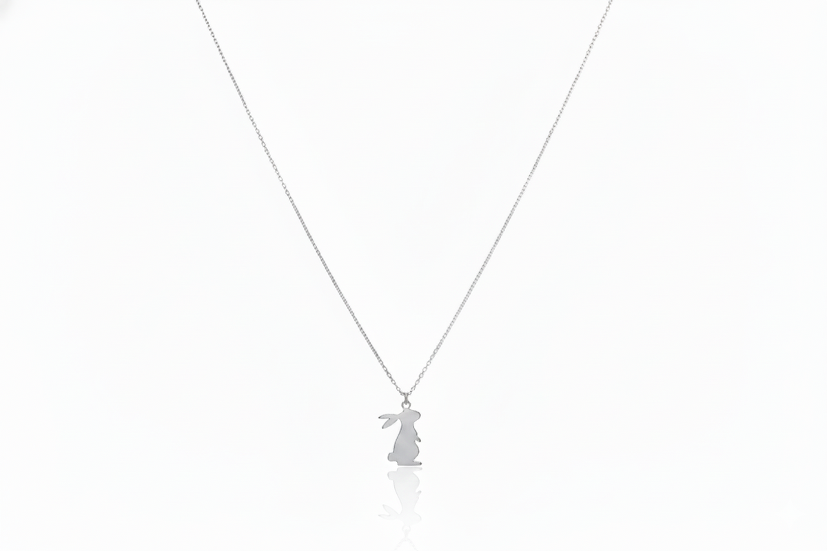 925 Sterling Silver Bunny Necklace