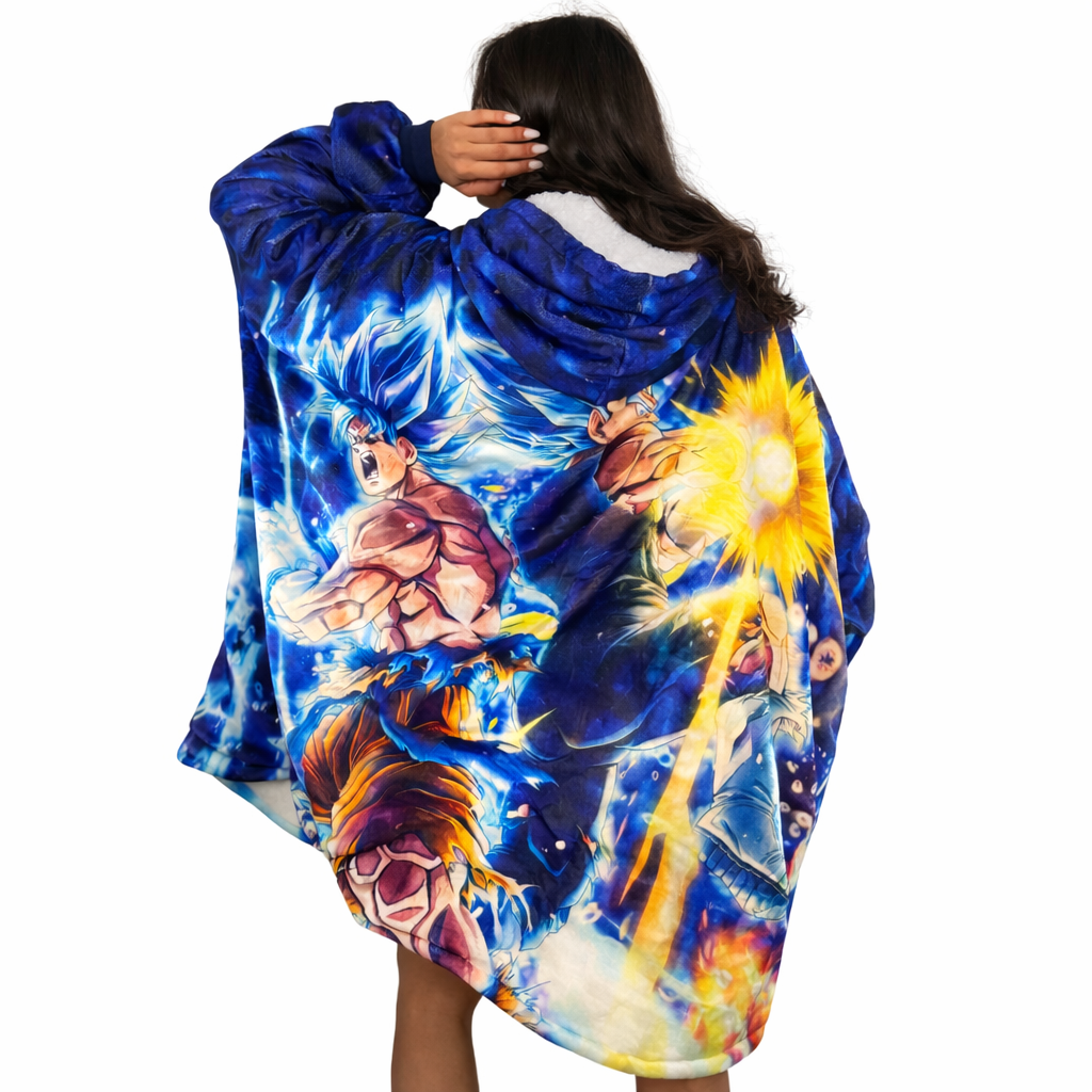 Dragon ball z  Wearable Blanket Hoodie for Kids & Adults