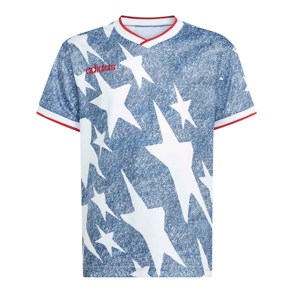 Adidas Kids Denim Graphic Jersey - Blue