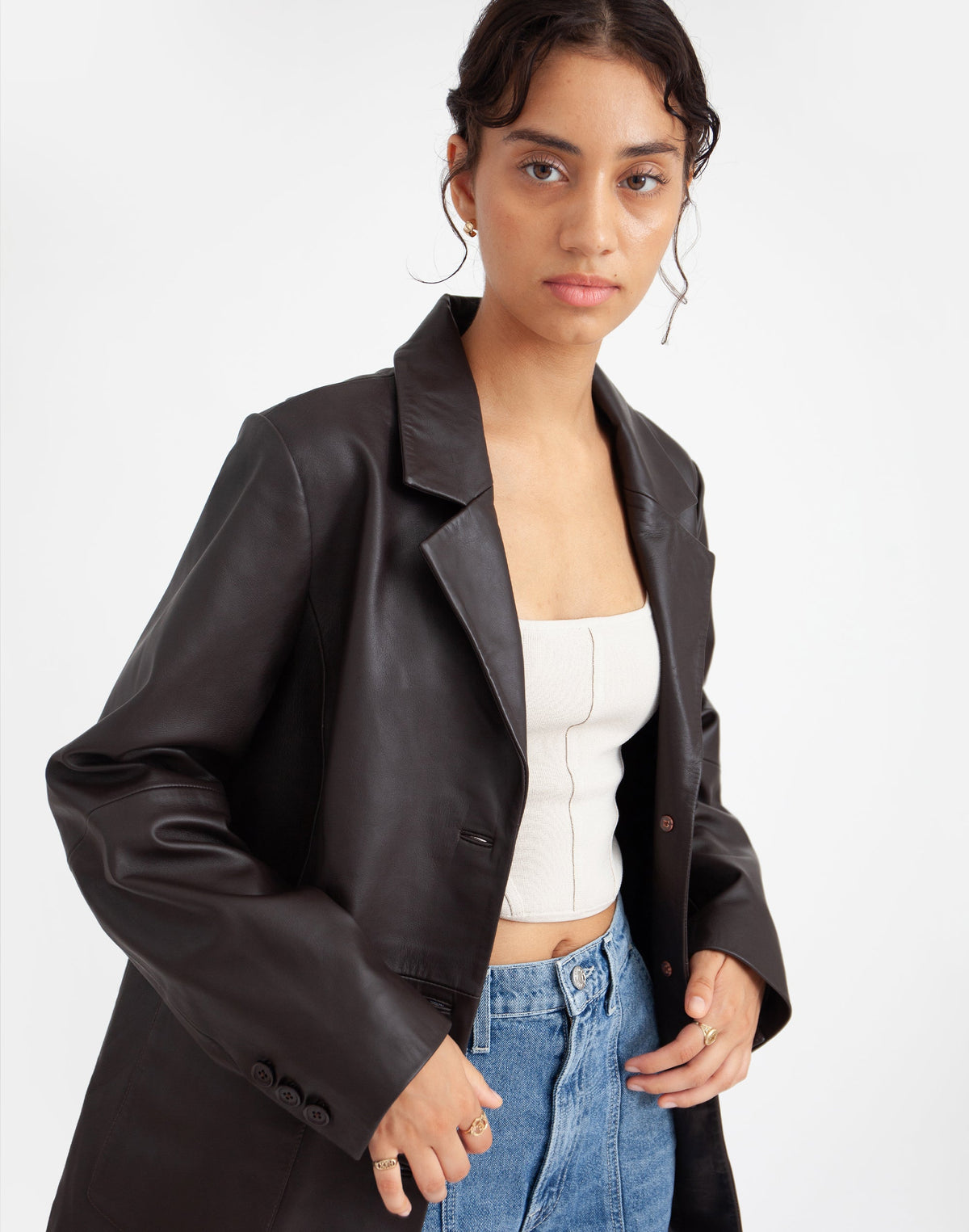 Deadstock Leather Blazer