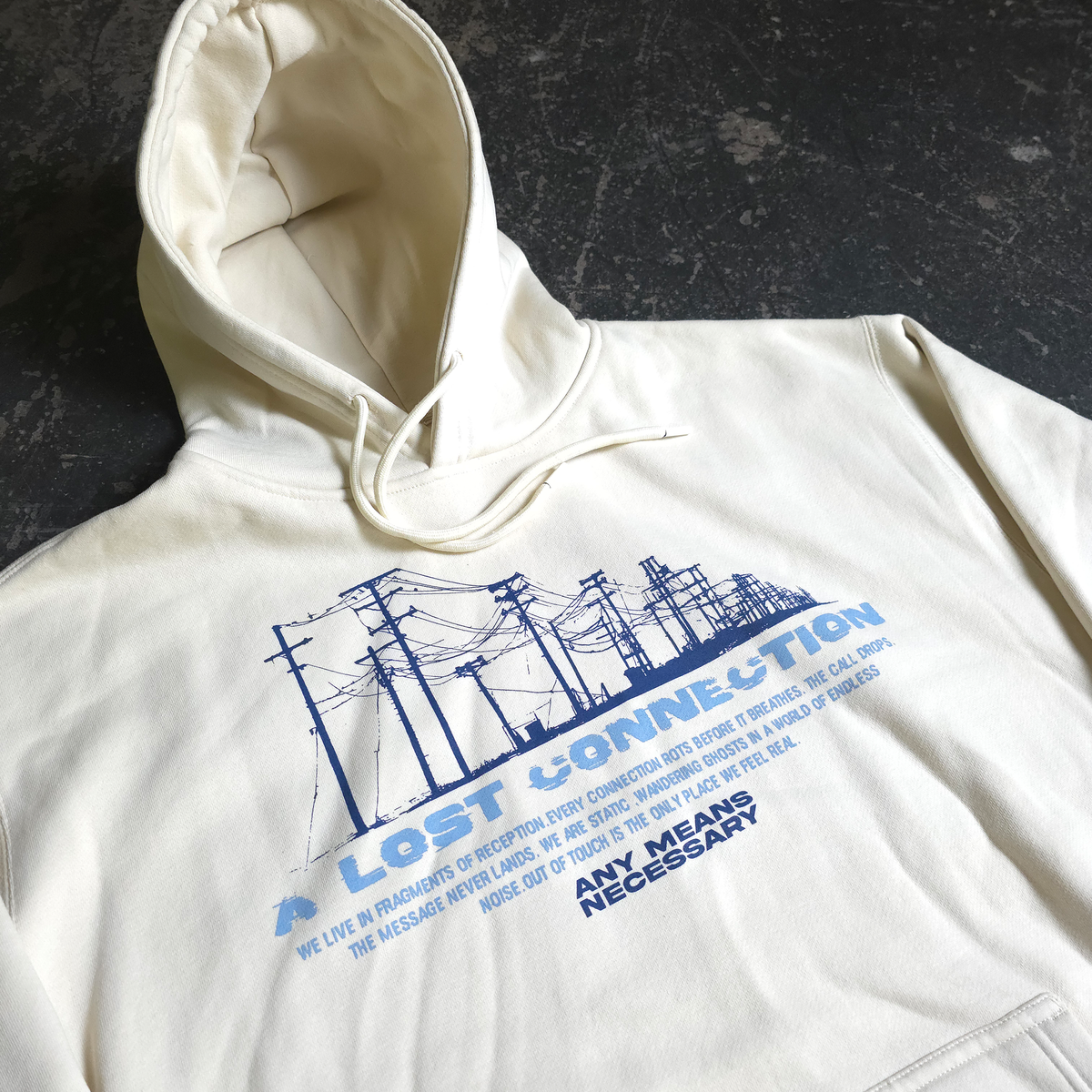 Lost Connection Pullover Hoodie Bone