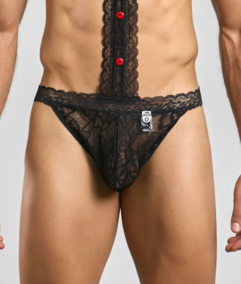 MOB Tuxedo Lace Thong