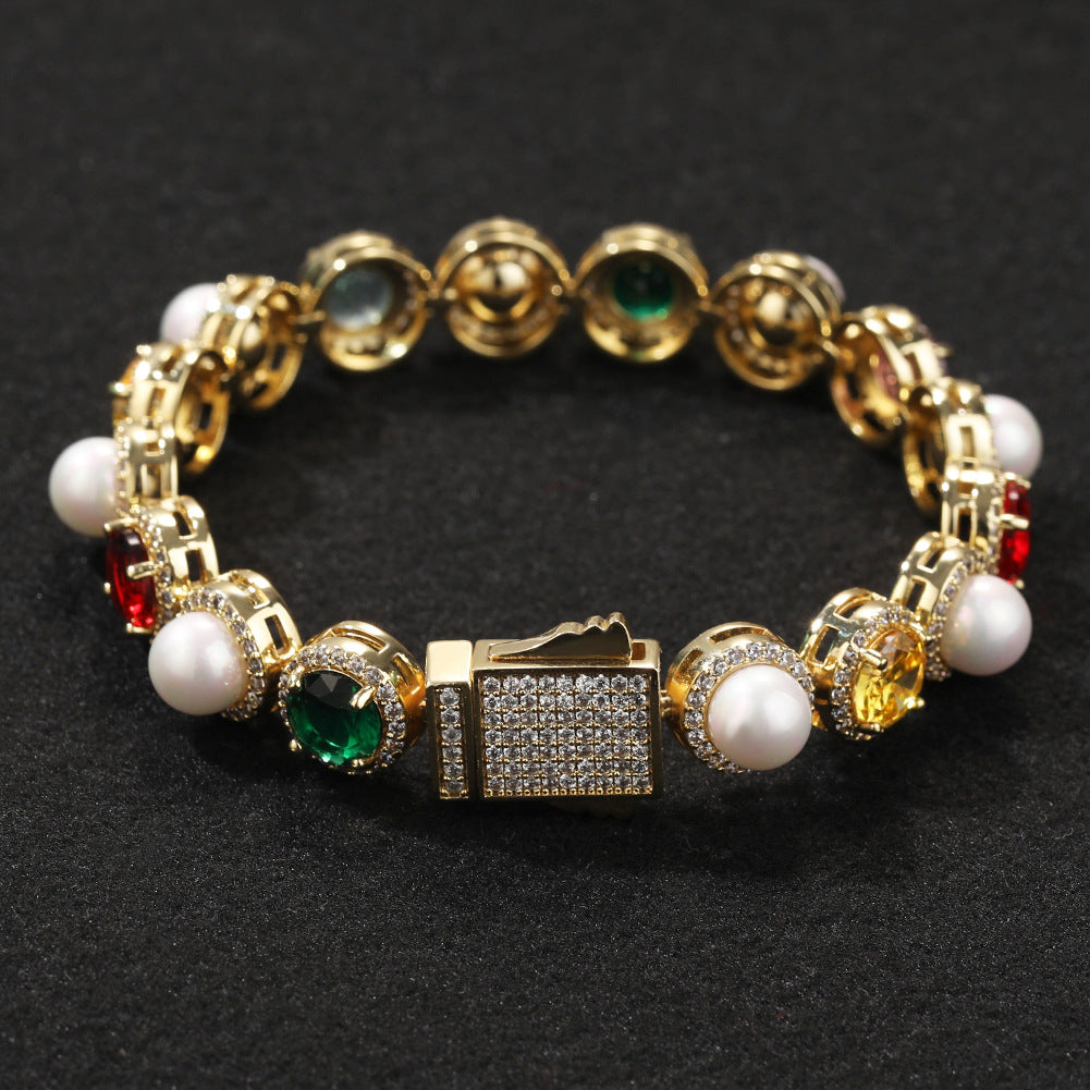 Creative multicolored pearl necklace