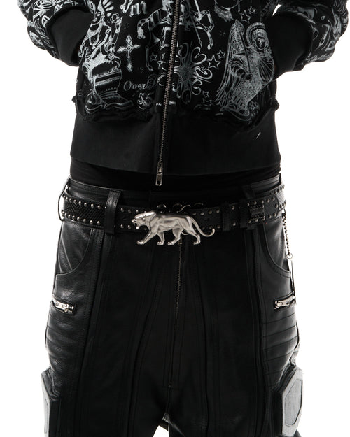 "PANTHER" BELT - OBSIDIAN SNAKESKIN