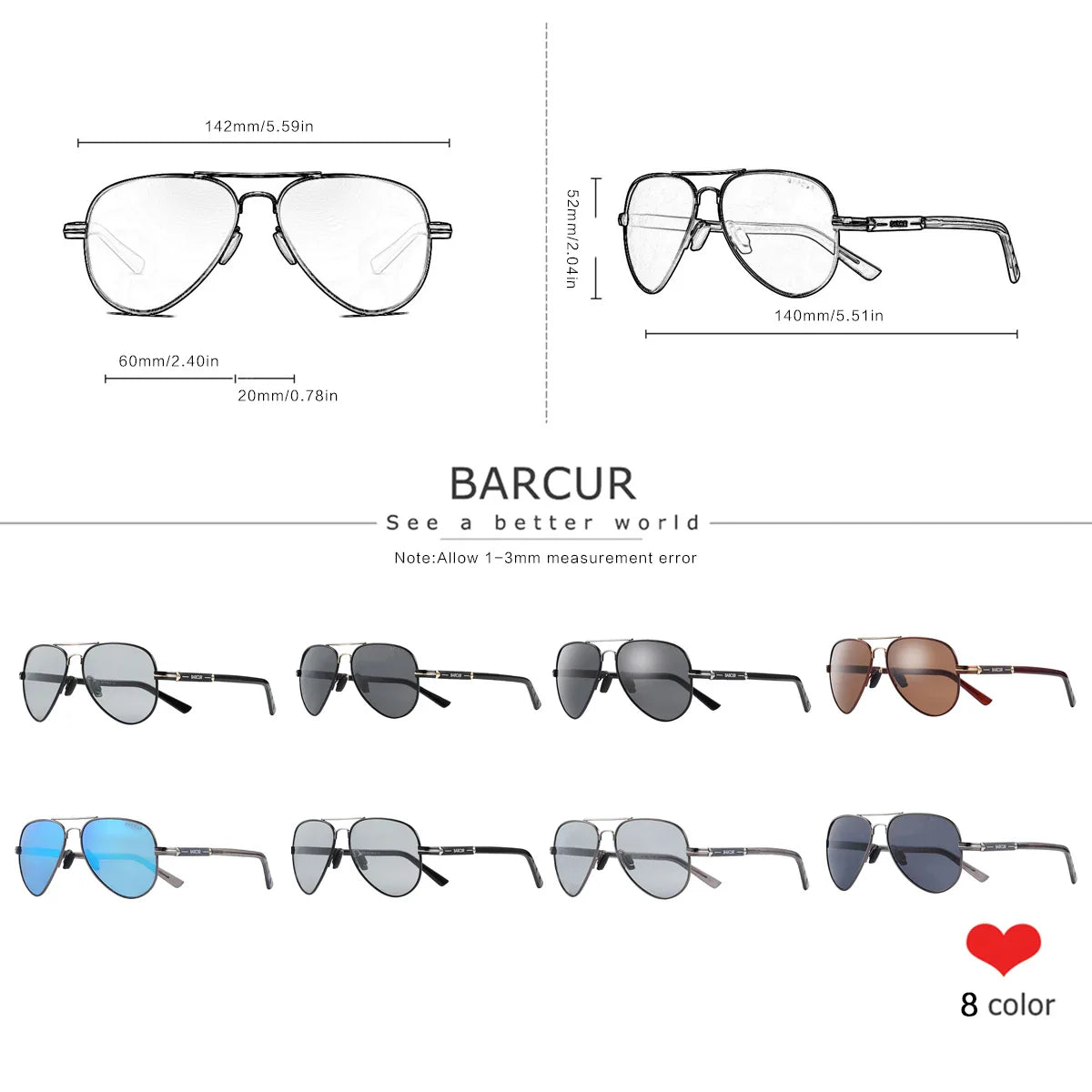 BARCUR Oversize Polarized Sunglasses for Women Trendy Double Beam Design Metal Elliptical Frame with UV400 Protection Fashionable Sun Glasses for Summer Outdoor & Daily Wear
