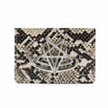 "S999TURN CARD HOLDER" - DESERT SNAKESKIN