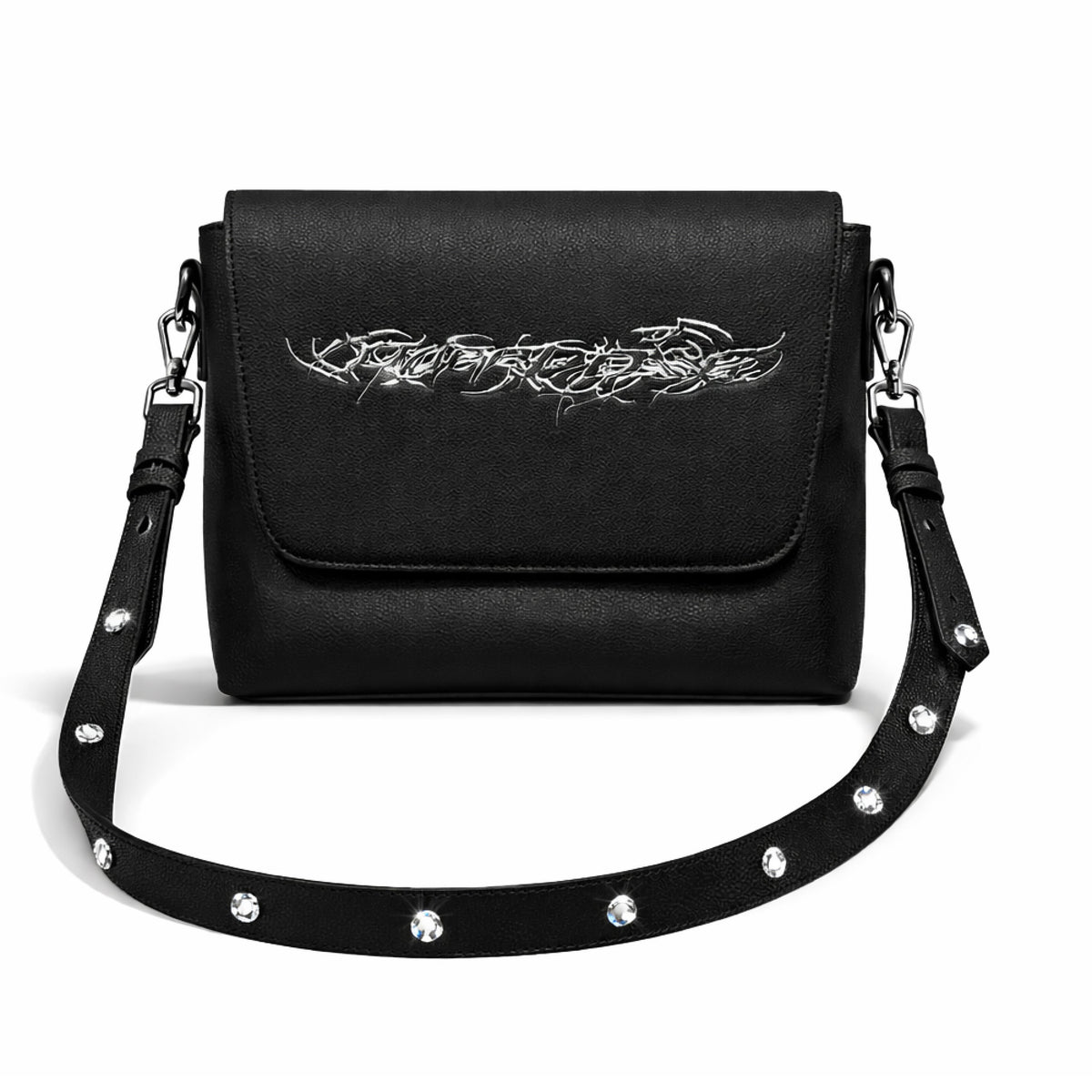 "TRIBAMETAL" LEATHER MESSENGER BAG