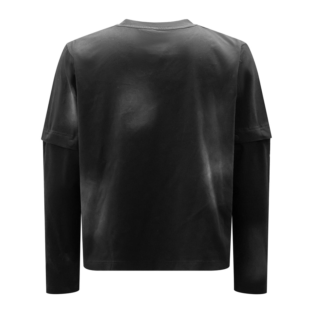 "TRIBAMETAL" LOGO TRNSFRMR L/S - ONYX