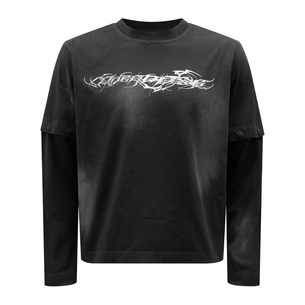 "TRIBAMETAL" LOGO TRNSFRMR L/S - ONYX