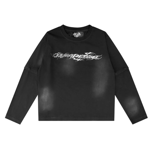 "TRIBAMETAL" LOGO TRNSFRMR L/S - ONYX