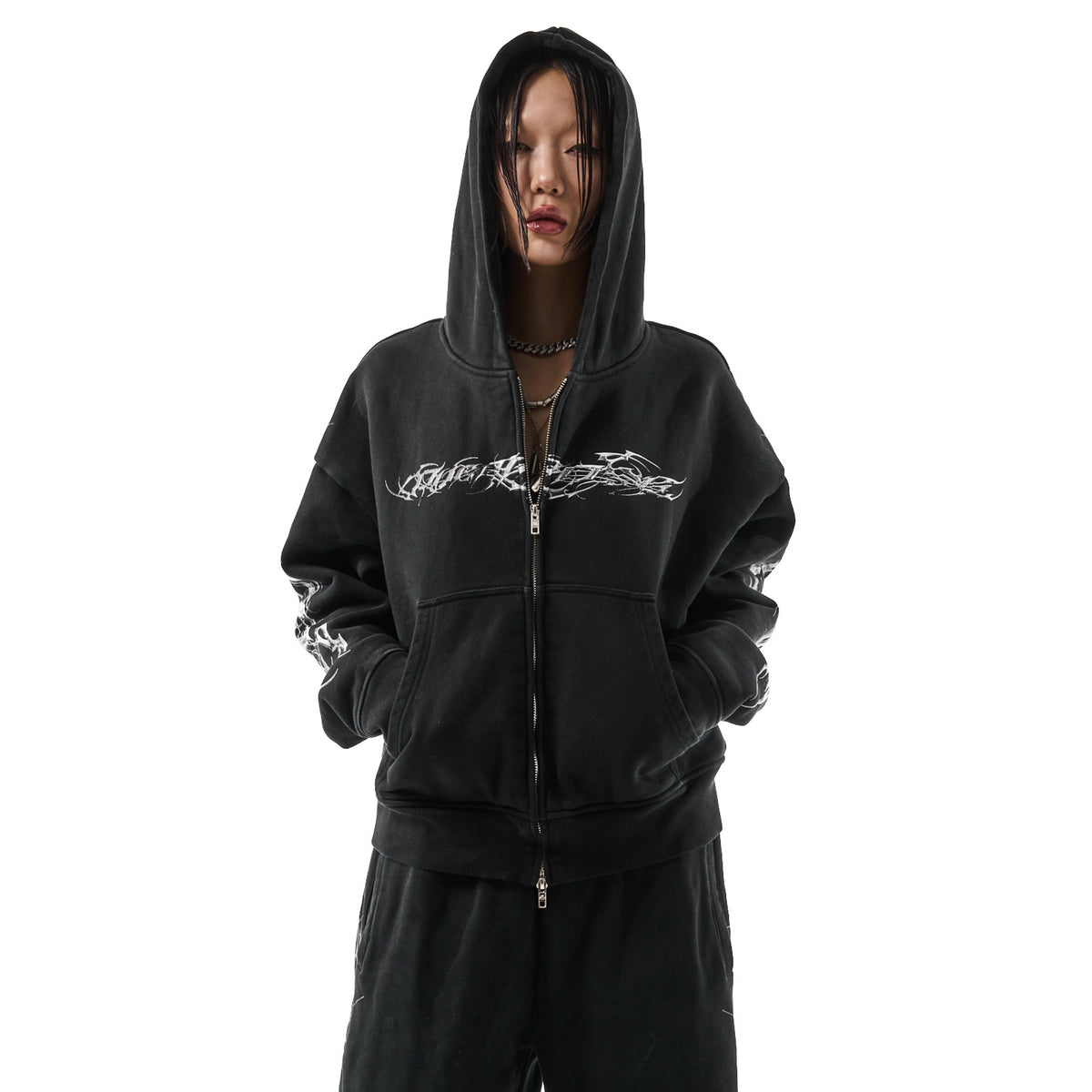 "TRIBAMETAL" ZIP UP