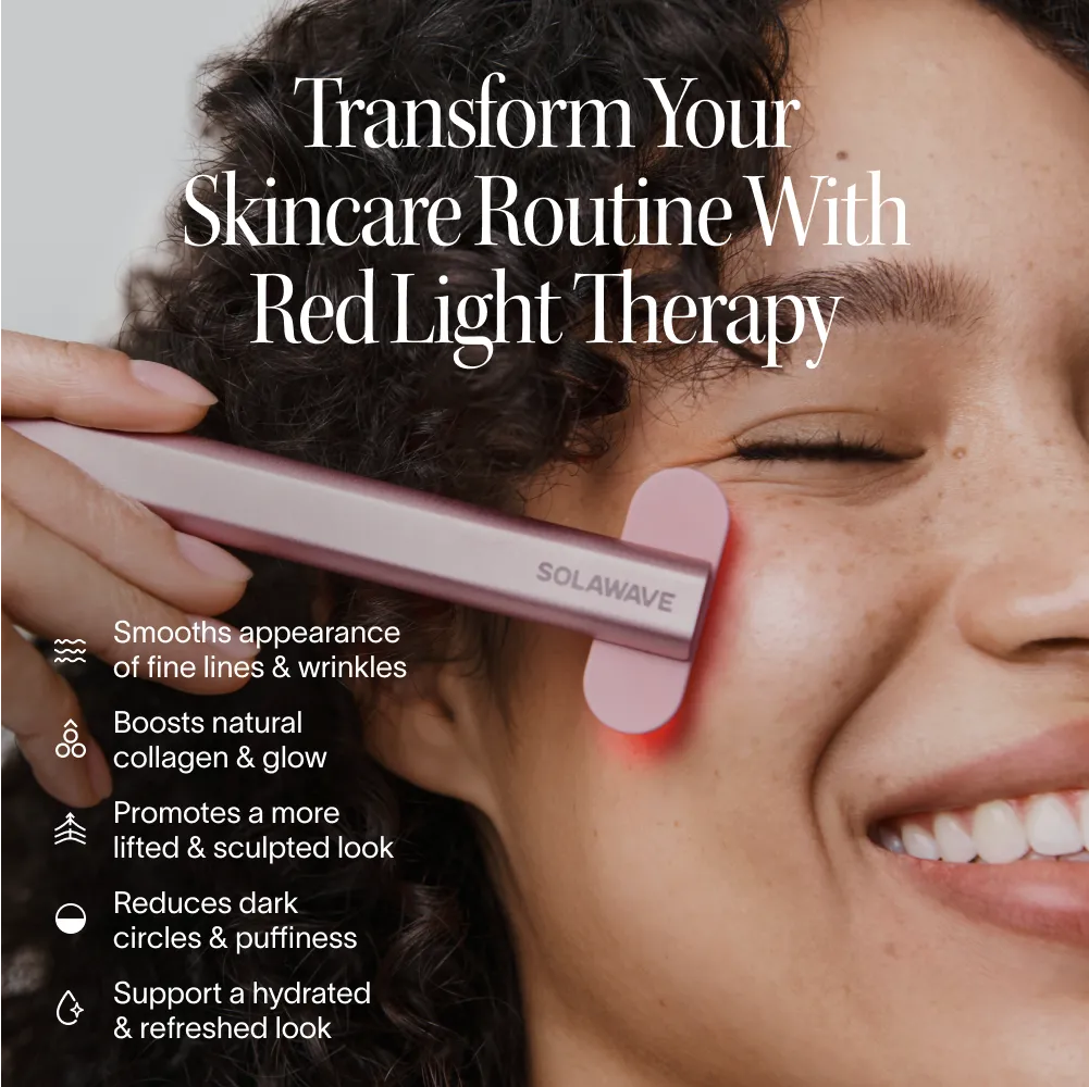 4-in-1 Red Light Therapy Wand & Activating Serum Kit Solawave