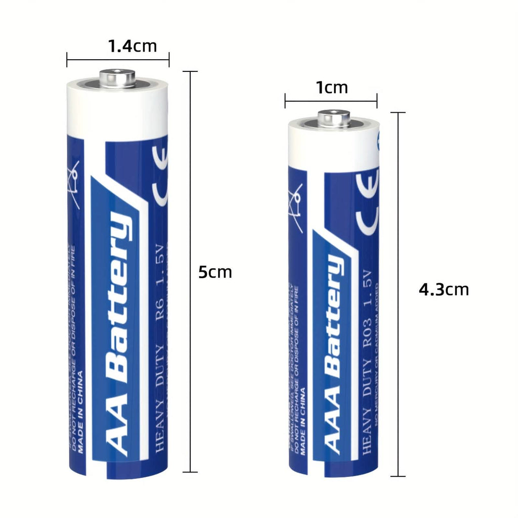 48-Pack: AA + AAA Carbon Battery Combo – 1.5V, Non-Rechargeable