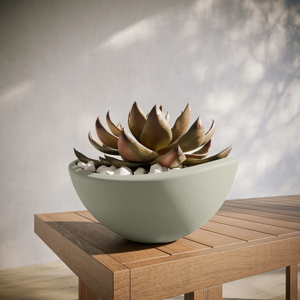 Concrete Wave Tabletop Planter