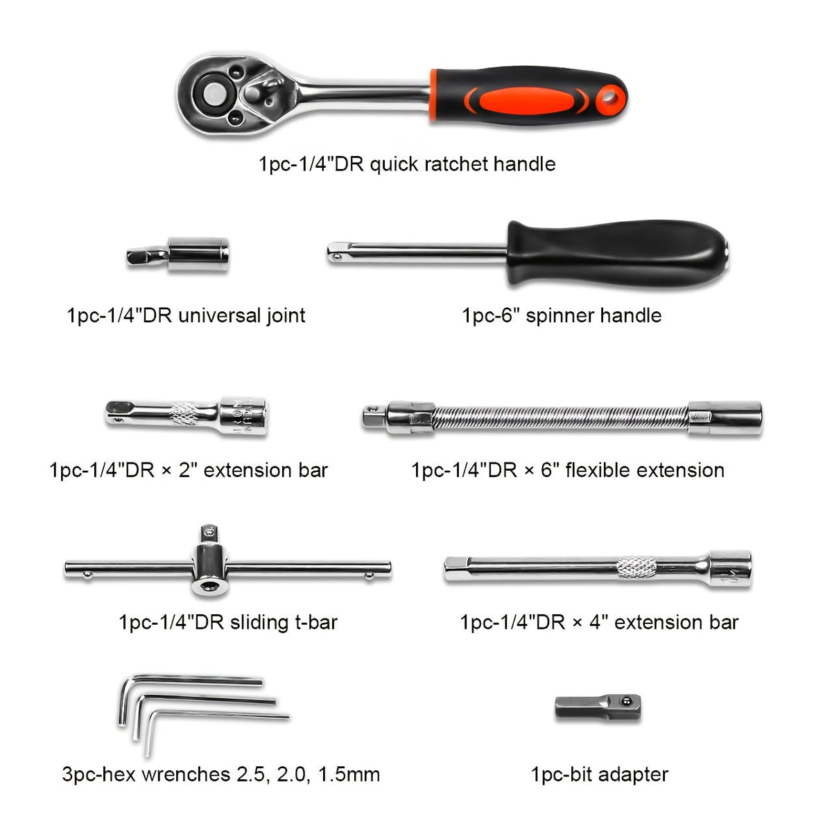 46pc Ratchet & Wrench Tool Set