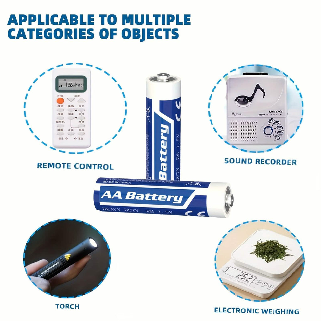 48-Pack: AA + AAA Carbon Battery Combo – 1.5V, Non-Rechargeable