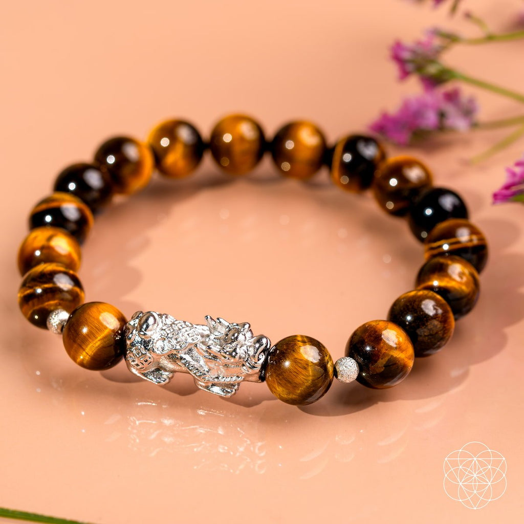Fortune Flows - Tiger’s Eye & Pixiu Bracelet