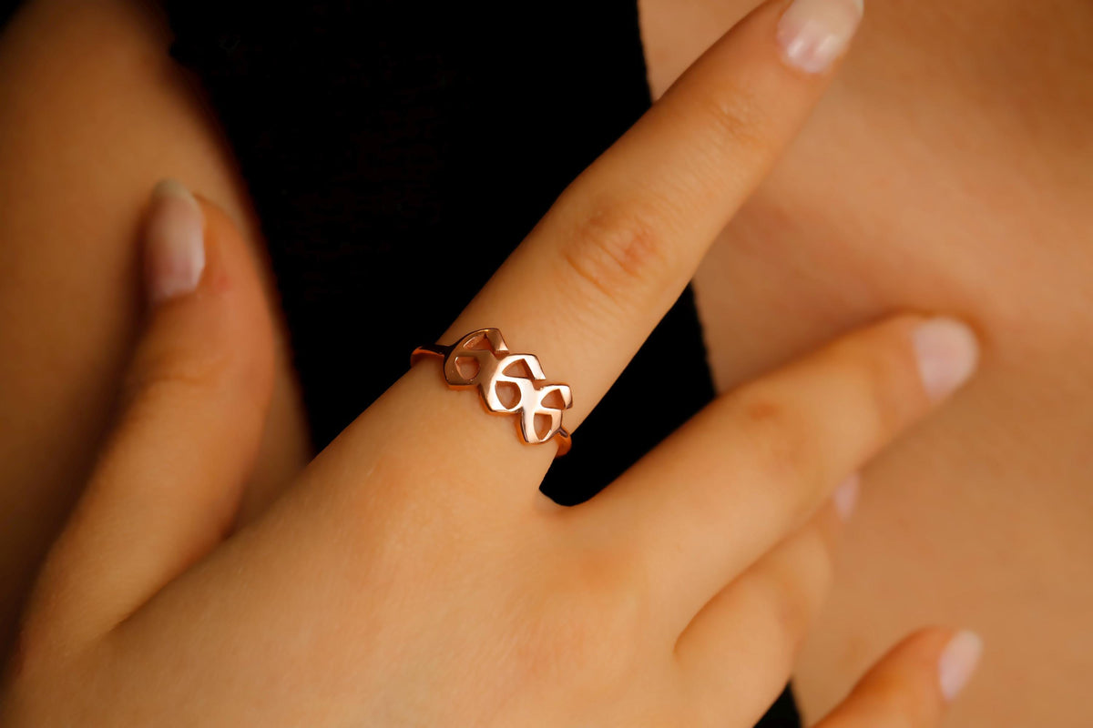 Angel Numbers Jewelry Sterling Silver Ring – Embrace Your Luck with Numerology Magic