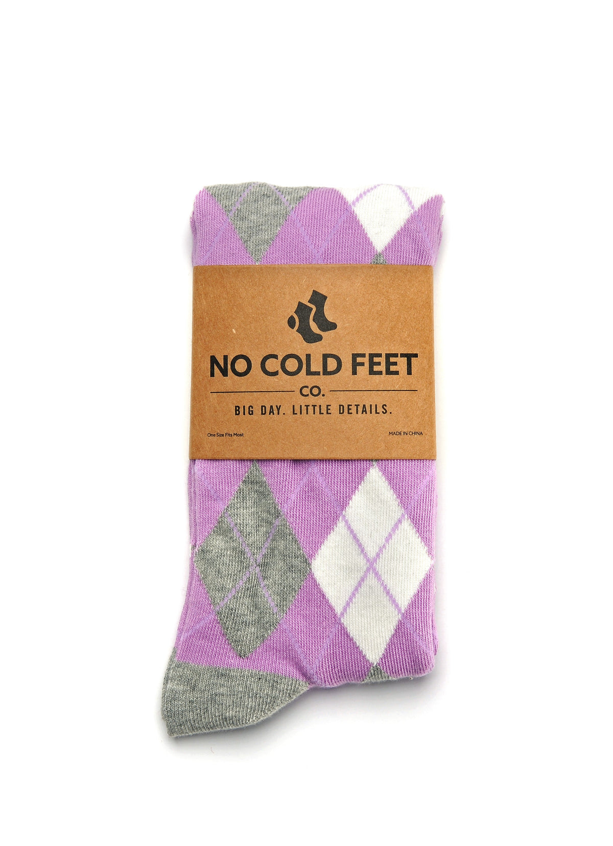 Lavender and Grey Argyle Socks